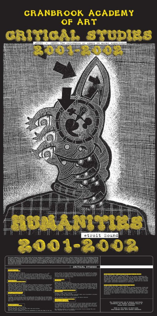 2009 Cranbrook Critical Studies Poster by Elliott Earls