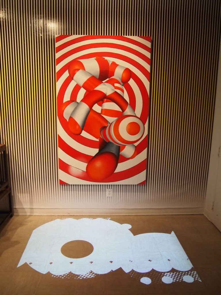 Detail View of Elliott Earls Installation at Collider