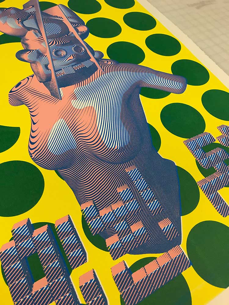 Prints in the drying rack
