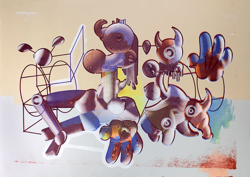 October 2019 Number 2 of 5 – Hand Altered Limited Edition Print by Elliott Earls
