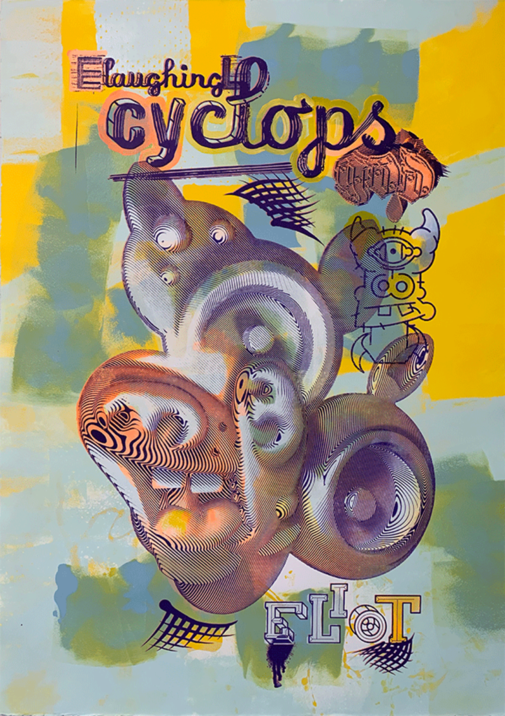 Hand-Painted Screen Print by Elliott Earls