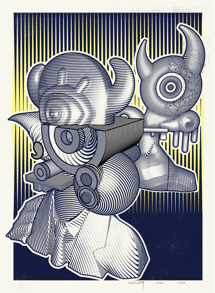 “Individuation And The Rejection of Fear” March 2020 Limited Edition Print by Elliott Earls