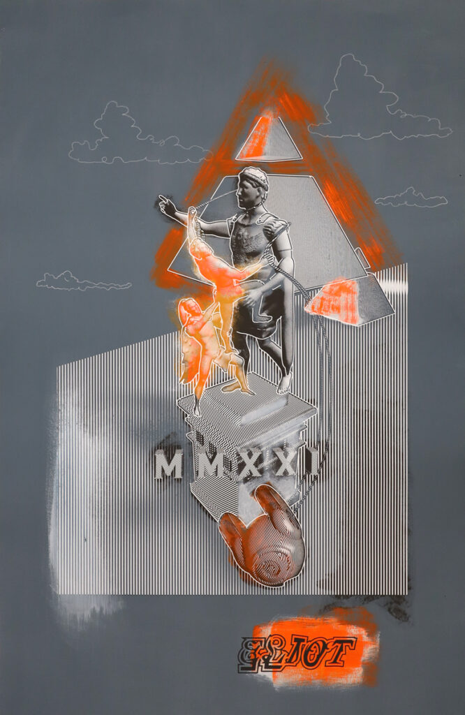 Limited Edition For February 2nd 2022 – “Visigoths Sack Rome – Landscape of the Mind 13” Hand-painted Screenprint