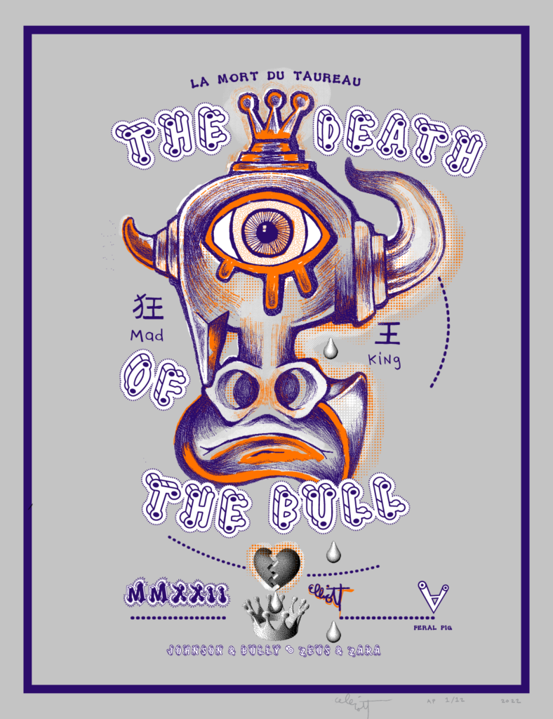 “La Mort Du Taureau” Print for October 2022 by Elliott Earls