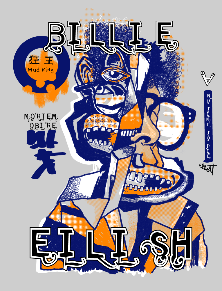 “Portrait of Billie Eilish” by Elliott Earls for April 23